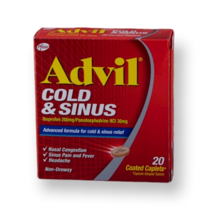 Picture of ADVIL COLD & SINUS COATED CAPLETS 20'S