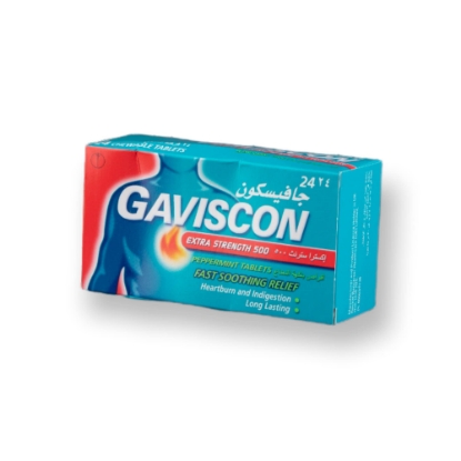 Picture of GAVISCON EXTRA STRENGTH 500 TABLET 24'S