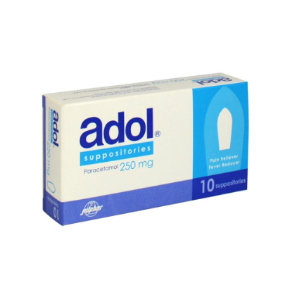 Picture of ADOL 250 MG SUPPOSITORIES 10'S