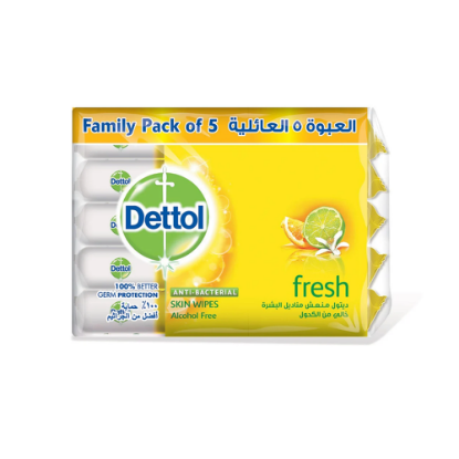 Picture of DETTOL WIPES FRESH 10'S (FAMILY PACK OF 5)