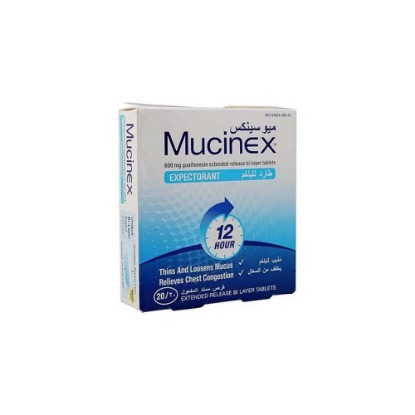 Picture of MUCINEX 600 MG 20 TAB
