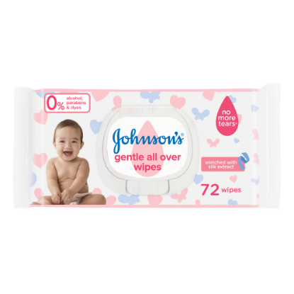 Picture of JOHNSON GENTLE ALLOVER WIPES 72'S