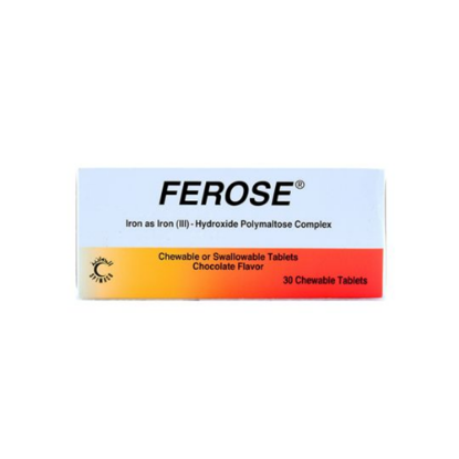 FEROSE CHEWABLE 30 TABLETS