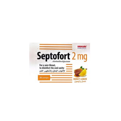 SEPTOFORT 2 MG 24 LOZENGES HONEY & LEMON