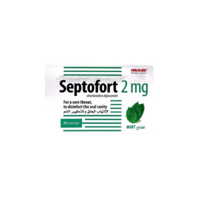 SEPTOFORT 2 MG 24 LOZENGES MINT