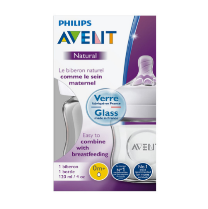Picture of AVENT Natural Feeding Bottle Glass 120ml 6205