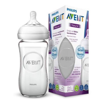 Picture of AVENT Natural Feeding Bottle Glass 240ml 6236