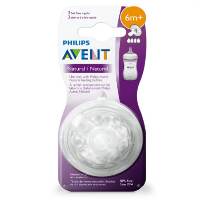 Picture of AVENT Natural Nipple 6M+ 4034
