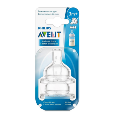 Picture of AVENT Classic Nipple 3M+ 0900