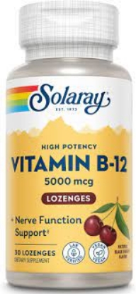 SOLARAY Vitamin B-12 5000 mcg - 30 Tablets