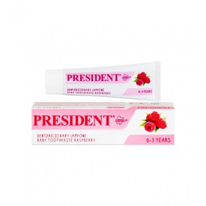 President Baby 0-3 Raspberry Toothpaste 30ml