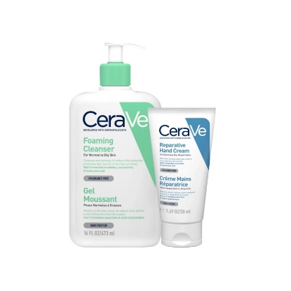 صورة منظف الرغوة CERAVE + كريم اليدين