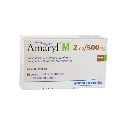 Amaryl M 2 mg/500 mg - 30 Tablets