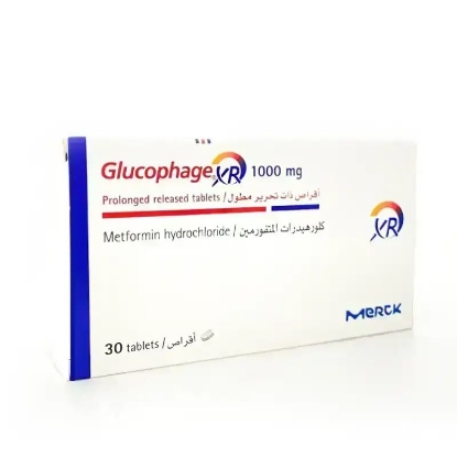 gLUCOPHAGE XR 1000 MG TAB 30'S